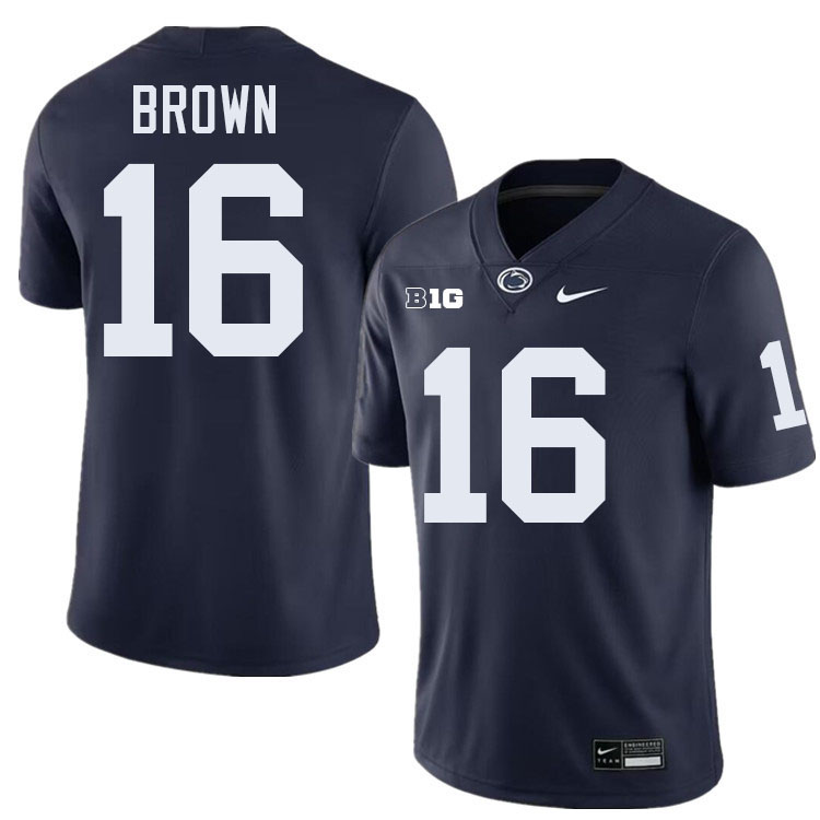 Ji'Ayir Brown Penn State Jersey,PSU Nittany Lions #16 Ji'Ayir Brown Football Uniforms-Navy